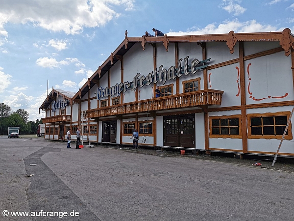 aufbaubilder cranger kirmes 19uni24