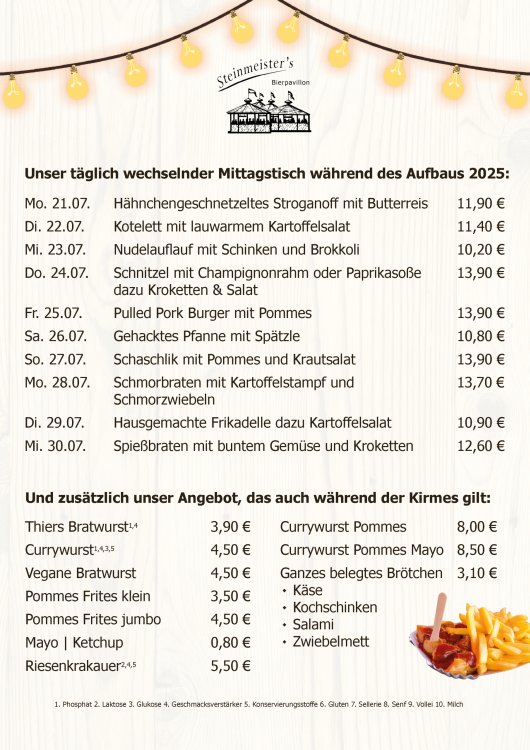 mittagstisch steinmeister