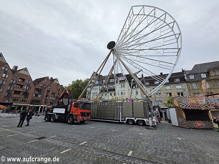 bilder aufbau castrop herbstkirmes 2025
