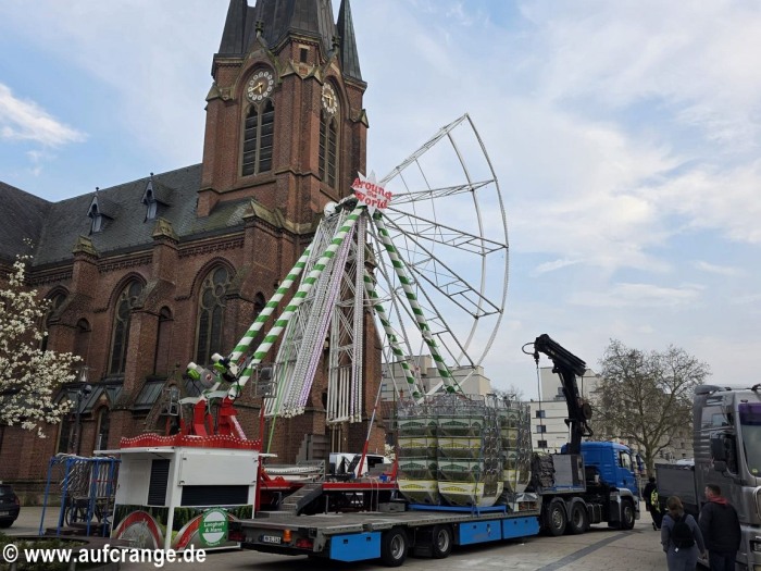 bilder aufbau herne citykirmes 2 2025